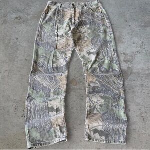 Camouflage Straight-Leg Pants - Green/Tan/Grey